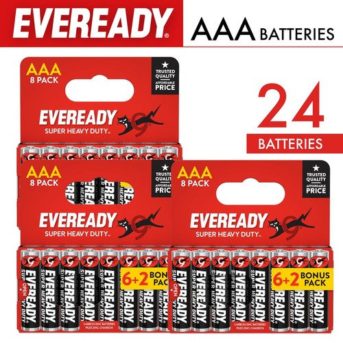 24x eveready aaa zinc - 24x, carbon