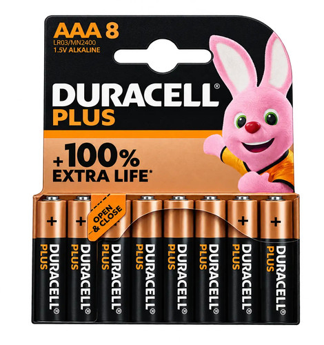 Duracell plus power aaa - 8, x