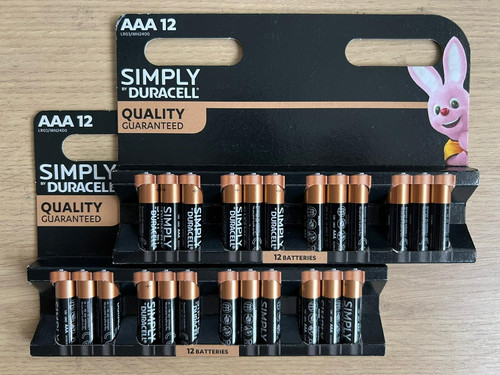 72x duracell aaa batteries - duracell,